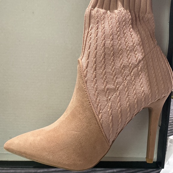 NO BOX! Jassie Blush Knit Bootie - Picture 3 of 3